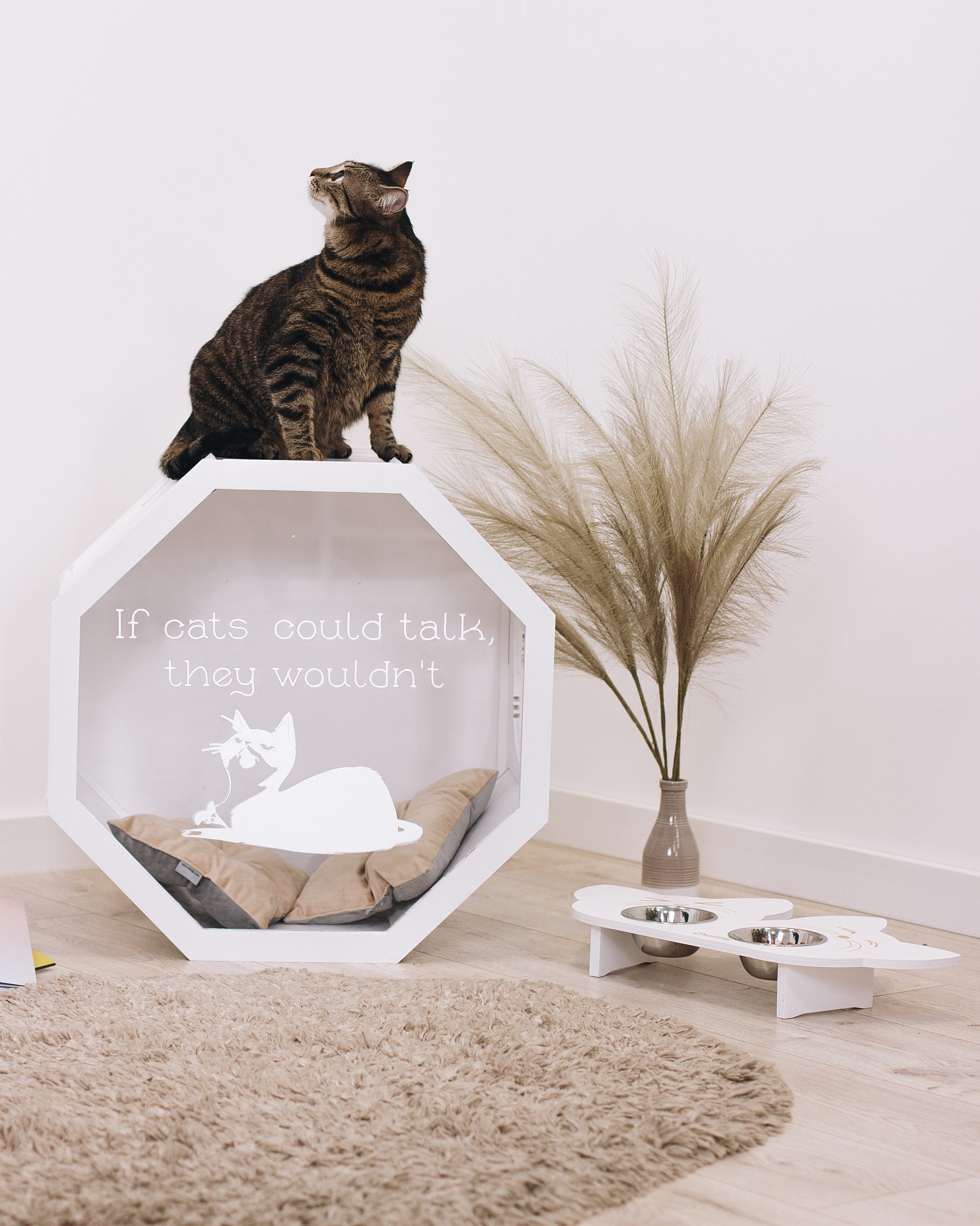 Cat House Indoor Cat Wall Furniture Cat Shelves New Home Gift Etsy