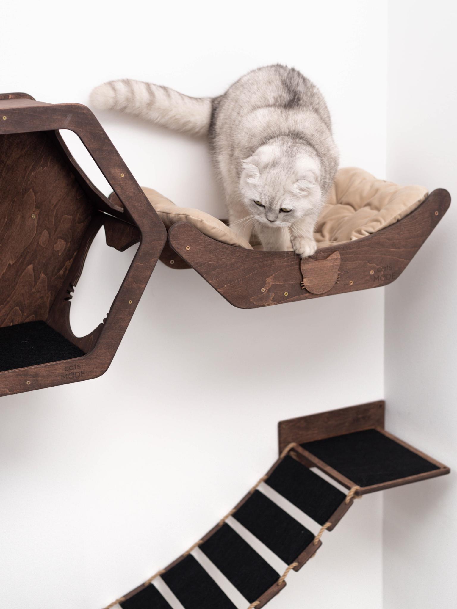 Wood Cat Shelf, Cat Wall Shelves, Cat Wall Furniture, Cat Wall Climbing ...