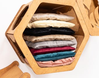 Almohada para gato, regalos para gatos, almohada para perro, almohada para mascotas, almohada hexagonal para gato, almohada para cama de gato, accesorios para mascotas, accesorios para perros