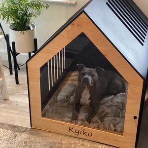 Dog House Indoor, Modern Dog Crate, Wooden Dog House, Aesthetic Dog Kennel, Modern Dog House, Large Custom Dog Crate, Puppy House Furniture
