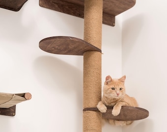 Wall Mount Cat Tower, Cat Wall Tower, Cat Scratch Towers, Cat Scratch Post, Cat Tree Modern, Cat Wall Furniture, Activity Gym Cat Furniture