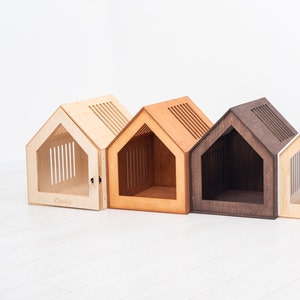 Dog house, dog crate, dog kennel, modern dog crate furniture, puppy crate, pet house, dog crate with door, custom dog crate, acrylic dog bed