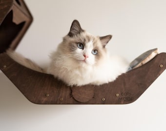 Cat Bed Cave, Cat Hammock, Wall Mounted Cat Bed, Cat Basket, Cat Wall Furniture Wooden, Cat Wall Play Furniture, Cat Perch, New Home Gift