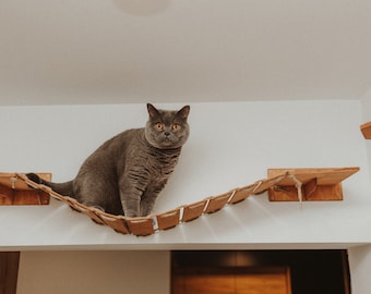 Wall Cat Bridge, Cat Wall Furniture, Cat Bridge Indoor, Cat Ladder, Wall Cat Shelves, Cat Playground, Cat Steps, Cat Hammock, Cat Activity