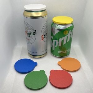 Can Lid Covers/Toppers (4/6/8/12 packs) soft drink, soda, fizzy, pop, coke, beer