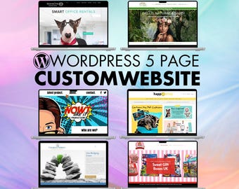 Custom Website Design | 5 Page Wordpress Website | Fast Turnaround Custom Website For Your Business | Website Designer | Divi Designer