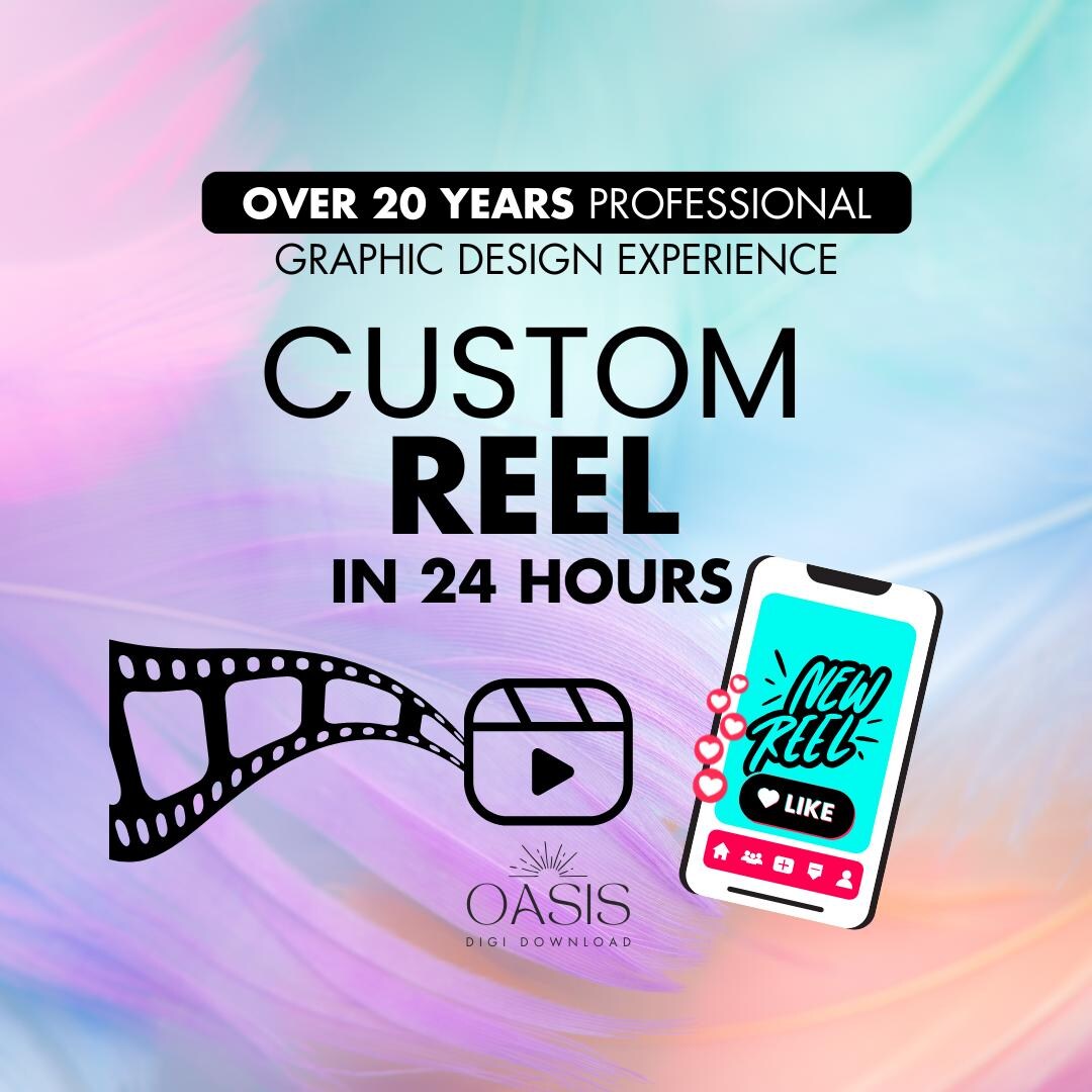 Digital Reel Custom Digital Reel: Social Media Marketing Video (24 Hour Delivery) - Etsy