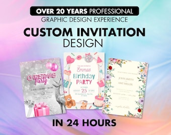 custom invite for kids | Custom Invitation Design | Custom Birthday Invite | Custom Canva Invite | Shower Invite | Custom Kids Party Invite
