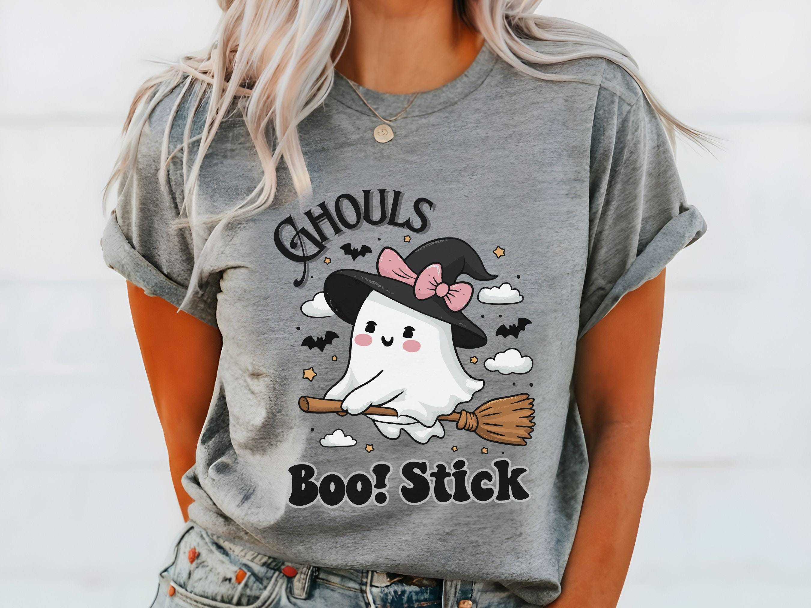 Ghoul's Boo! Stick for Witch Shirt for Halloween Gift Ghost Broomstick ...