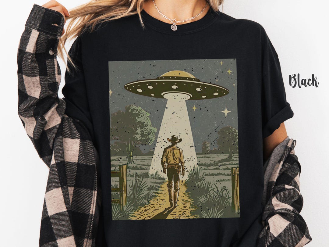 Goldendoodle Doodle Ink Cowboy UFO T-Shirt