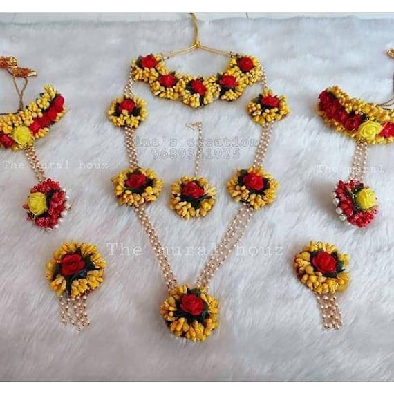 Charming Yellow Flower Jewellery Set 