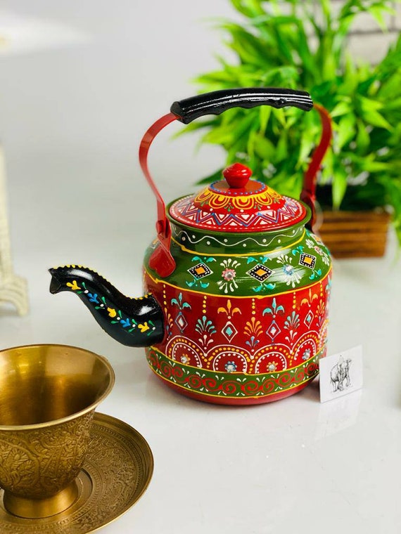 Indian Tea Pot Tea Set Tea Kettle Aluminium Pot Indian Etsy