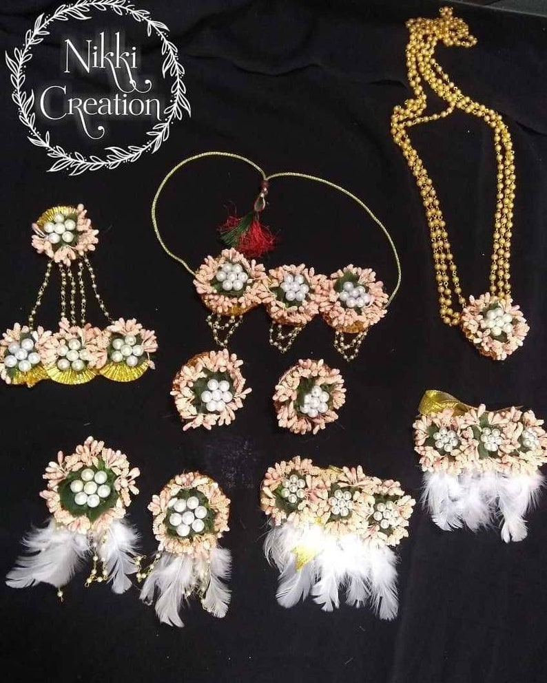 Handmade Beautiful Floral Jewelry Set for Wedding Haldi Etsy