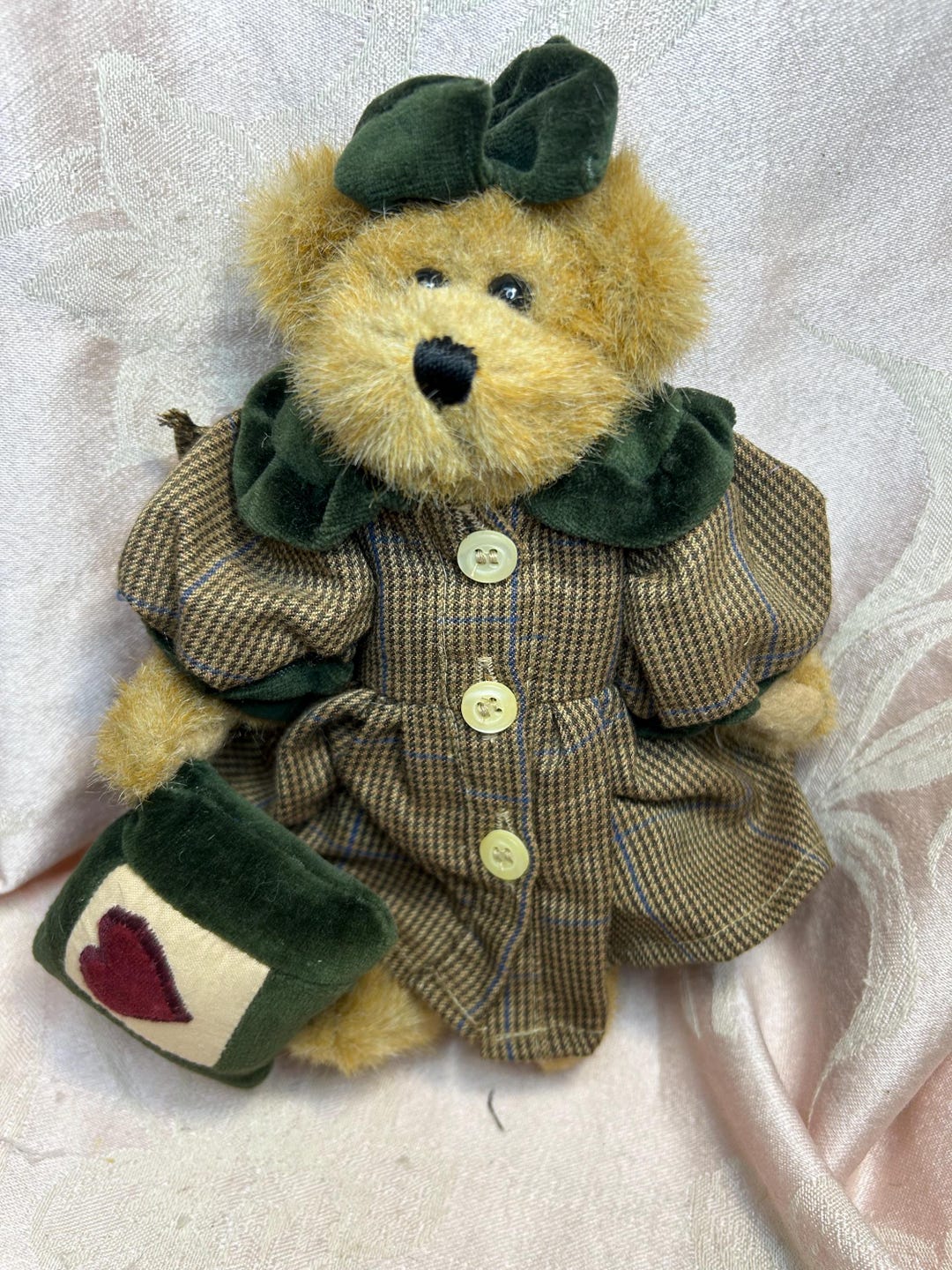 Vintage Boyds Bear Bailey With Heart Pillow ~ 8 Inches - Etsy
