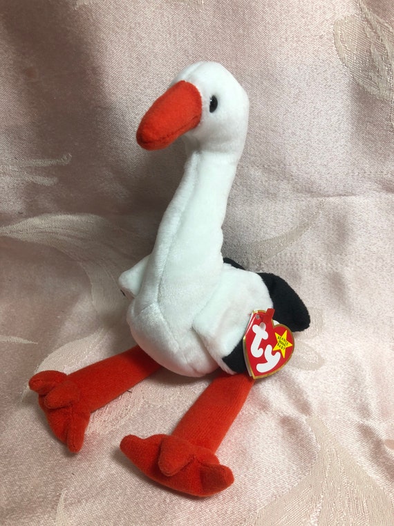 Vintage TY Beanie Baby Stilts the Stork Etsy