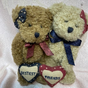Vintage Boyds Bear Laverne & Shirley ~ Best Friends - 6 inches