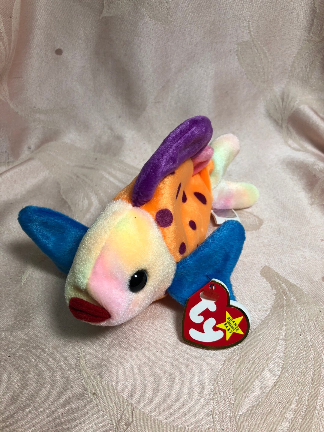 Vintage TY Beanie Baby Lips the Fish Etsy