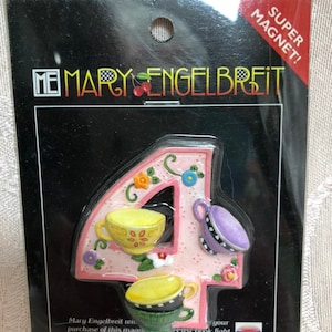 Vintage Mary Engelbreit Number “4” Magnet by Enesco