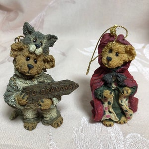 Vintage Bailey & Matthew Red Riding Hood And Wolf Ornaments