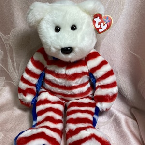 Vintage Ty Beanie Buddy Liberty with White Head