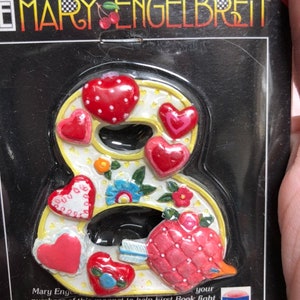 Vintage Mary Engelbreit Number”8” Magnet by Enesco