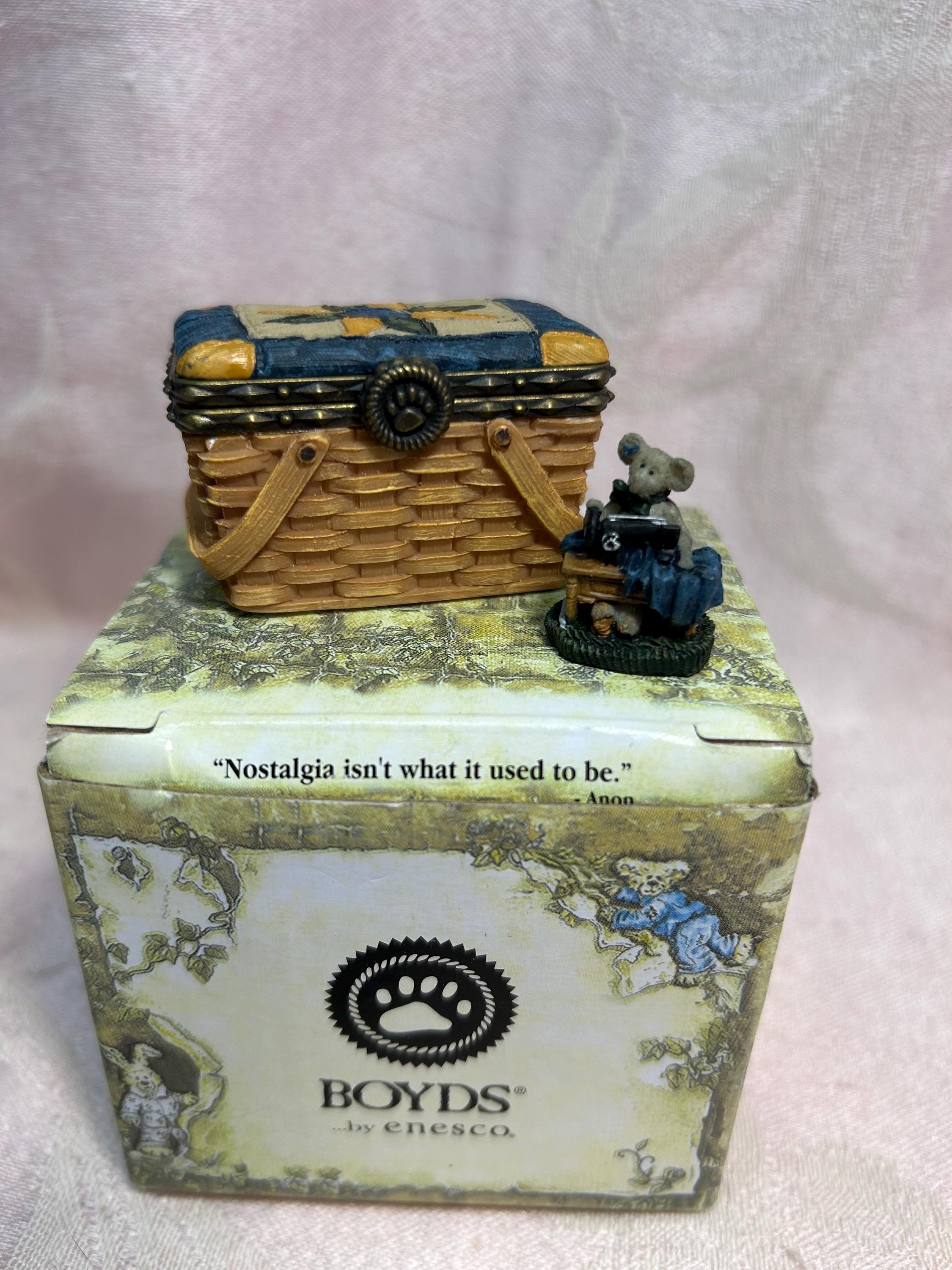 Vintage Boyds Bear Treasure Box Rosella's Basket of Friendship