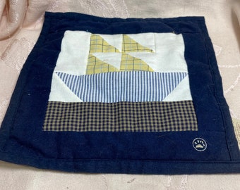 Vintage Boyds Bear Accessory ~ Ships Ahoy Quilt