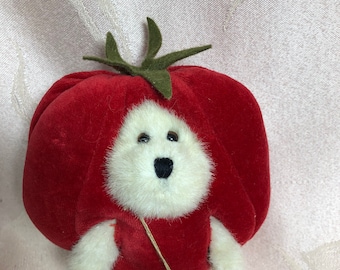 Vintage Boyds Peeker Bear Tommy Tomato - 6 inches