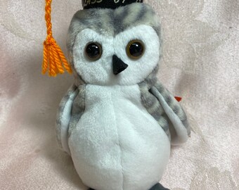 TY ビーニーベイビーズ 賢いフクロウのぬいぐるみ：廃盤コレクターズ