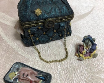 Vintage Boyds Bear Treasure Box Mary Lou's bodemloze portemonnee met bingo