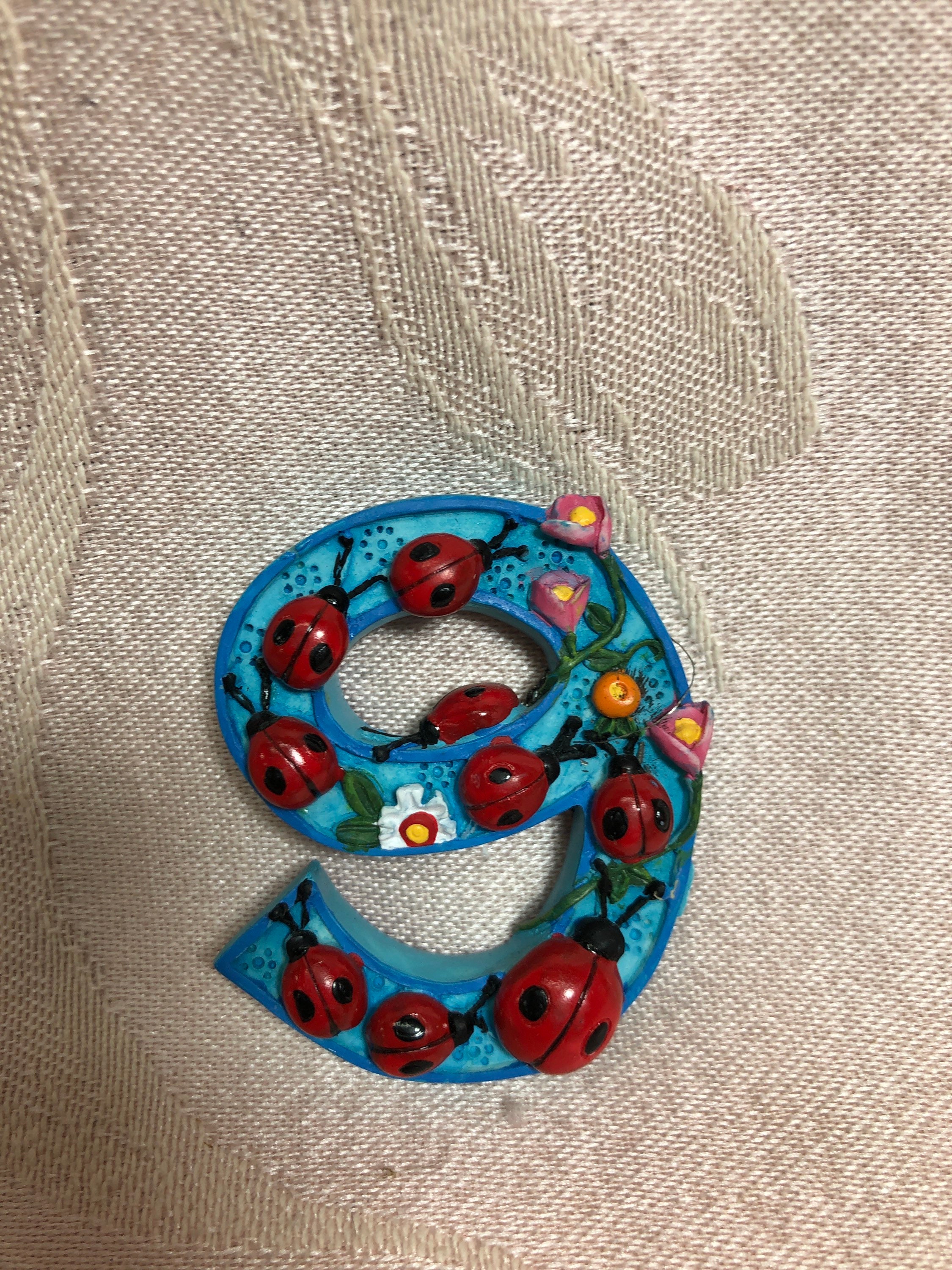 Vintage Mary Engelbreit Number “9” Magnet by Enesco