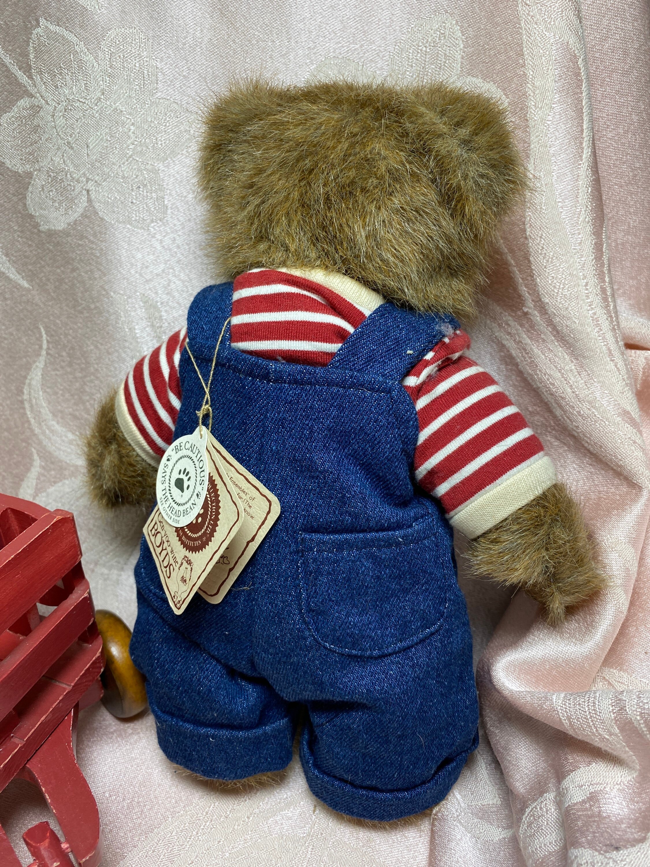 Vintage Boyds Bears Huck, Mandy & Zack With Red Wagon - Etsy