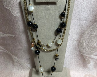 saturn pearl necklace betsey johnson