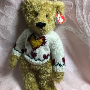 Vintage TY Attic Treasure Heartley the Bear ~ 12 inches