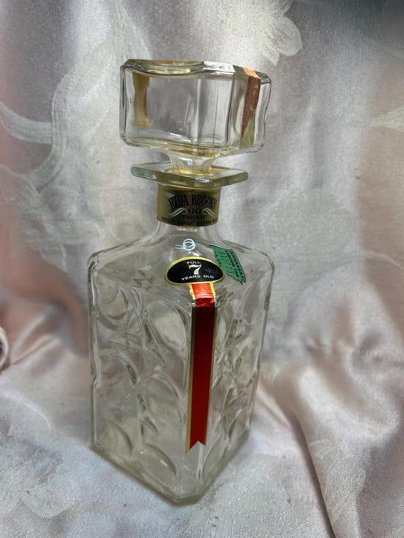Vintage Ezra Brooks Bourbon Whiskey Decanter Bottle With Labels - Etsy