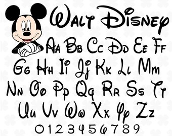 mickey font etsy mickey font