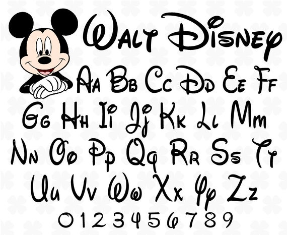 Free Free 147 Disney Alphabet Svg SVG PNG EPS DXF File