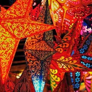 Lanterne di carta a forma di stella, luci natalizie, lampade a sospensione, illuminazione decorativa, lampada a sospensione, luci a corda e decorazioni natalizie