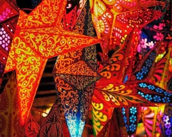 Sternpapierlaternen, Weihnachtslichter, Pendelleuchten, dekorative Beleuchtung, Hängelampe, Lichterketten und Weihnachtsdekorationen