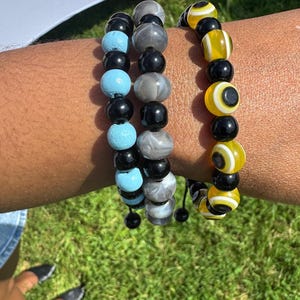 Unisex African Beaded Bracelet with Glass Beads