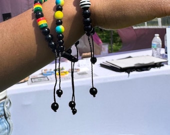 Unisex Handmade Beaded Bracelet with Natural Gemstone Beads