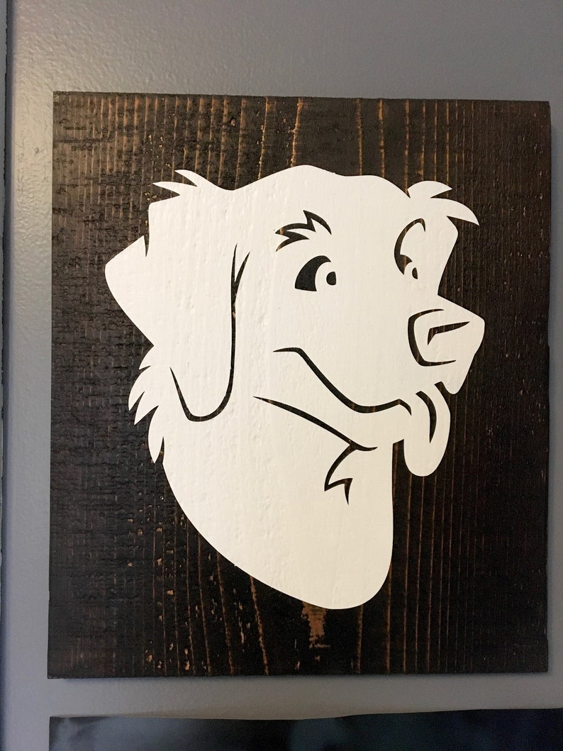 Dog Head Wooden Sign
