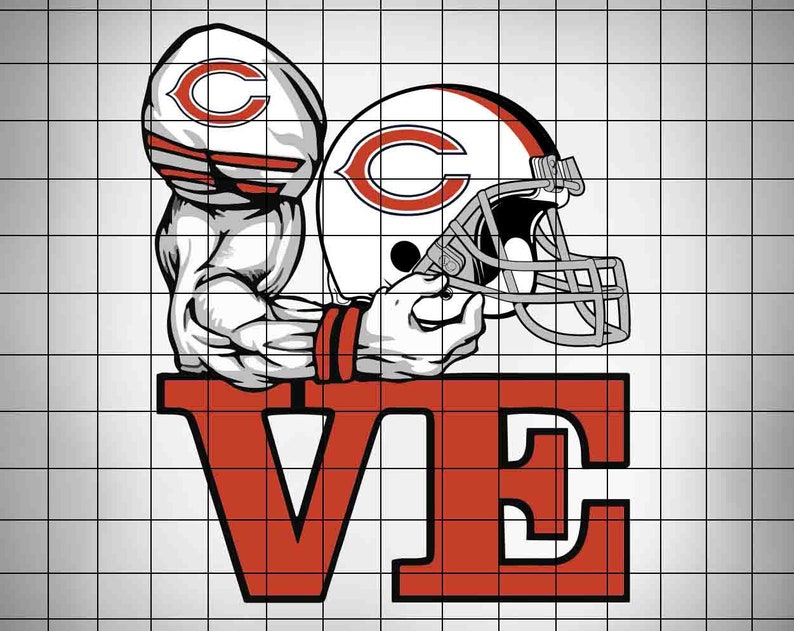 Love Bears Svgfootball Logo Svgsvg Filescut Filesvector Etsy