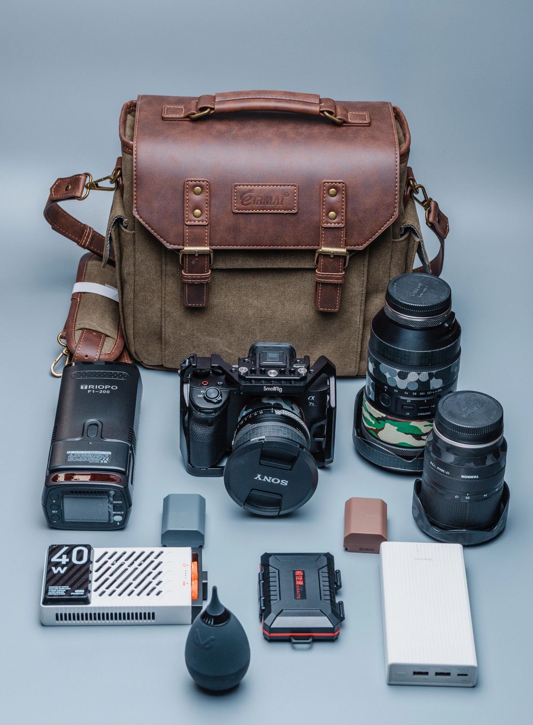 Camera Bag, Vintage Army Green Camera Bag,personalized Messenger Bag