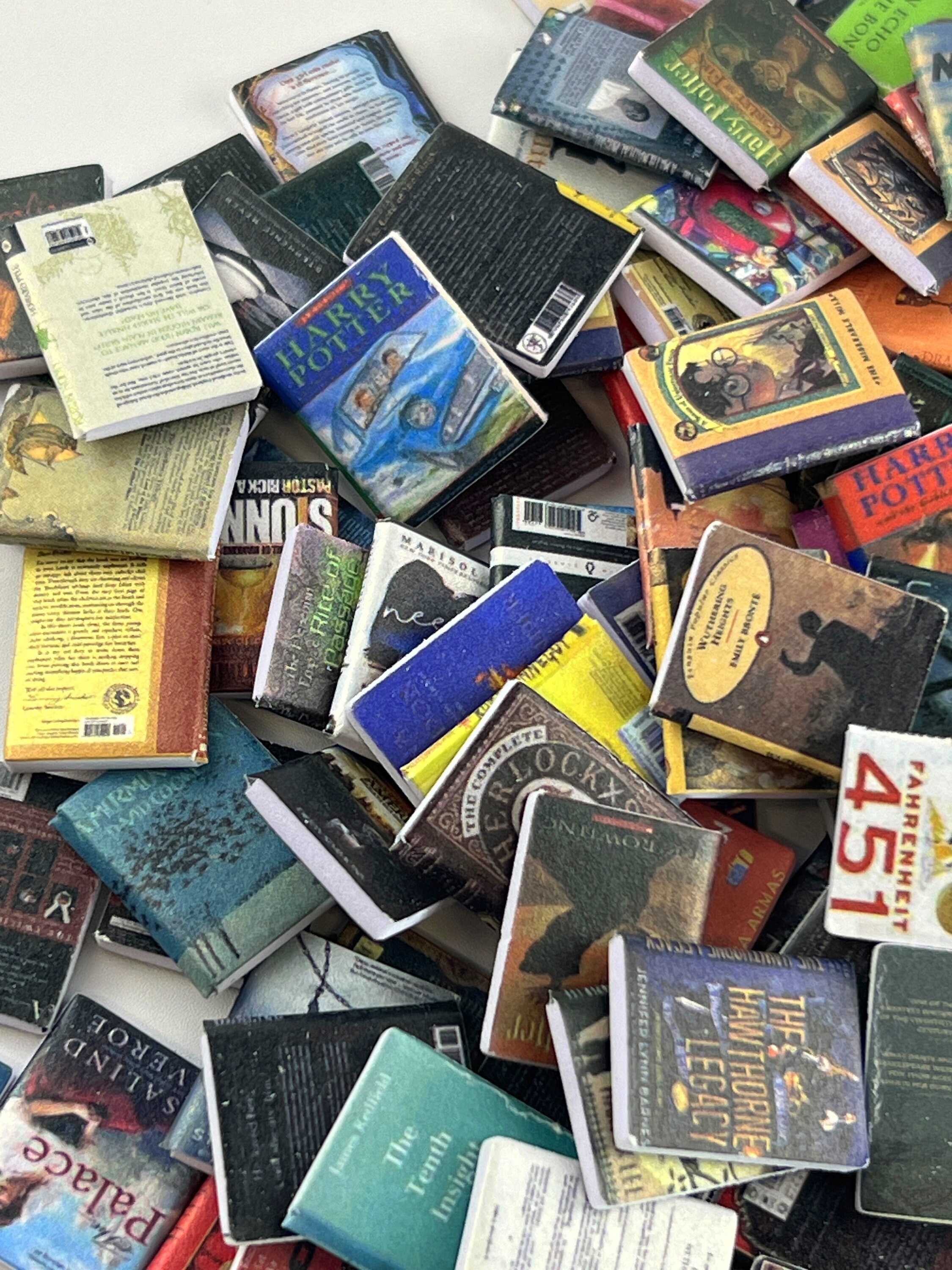 400pcs Mini Books, Bestseller Series, Miniature Playhouses, Book