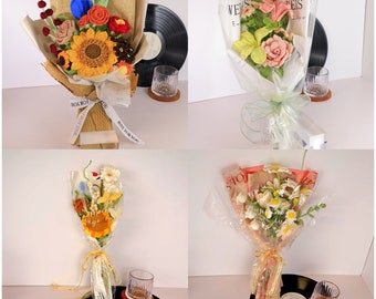 Custom Gift Bouquets, Handmade Flowers, Everlasting Bouquets, Bridal Bouquets, Crochet