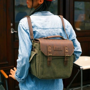 Borsa per macchina fotografica in pelle personalizzata, borsa a tracolla per macchina fotografica, borsa a tracolla vintage per macchina fotografica per Nikon, Canon, Sony DSLR, borsa Canon R10