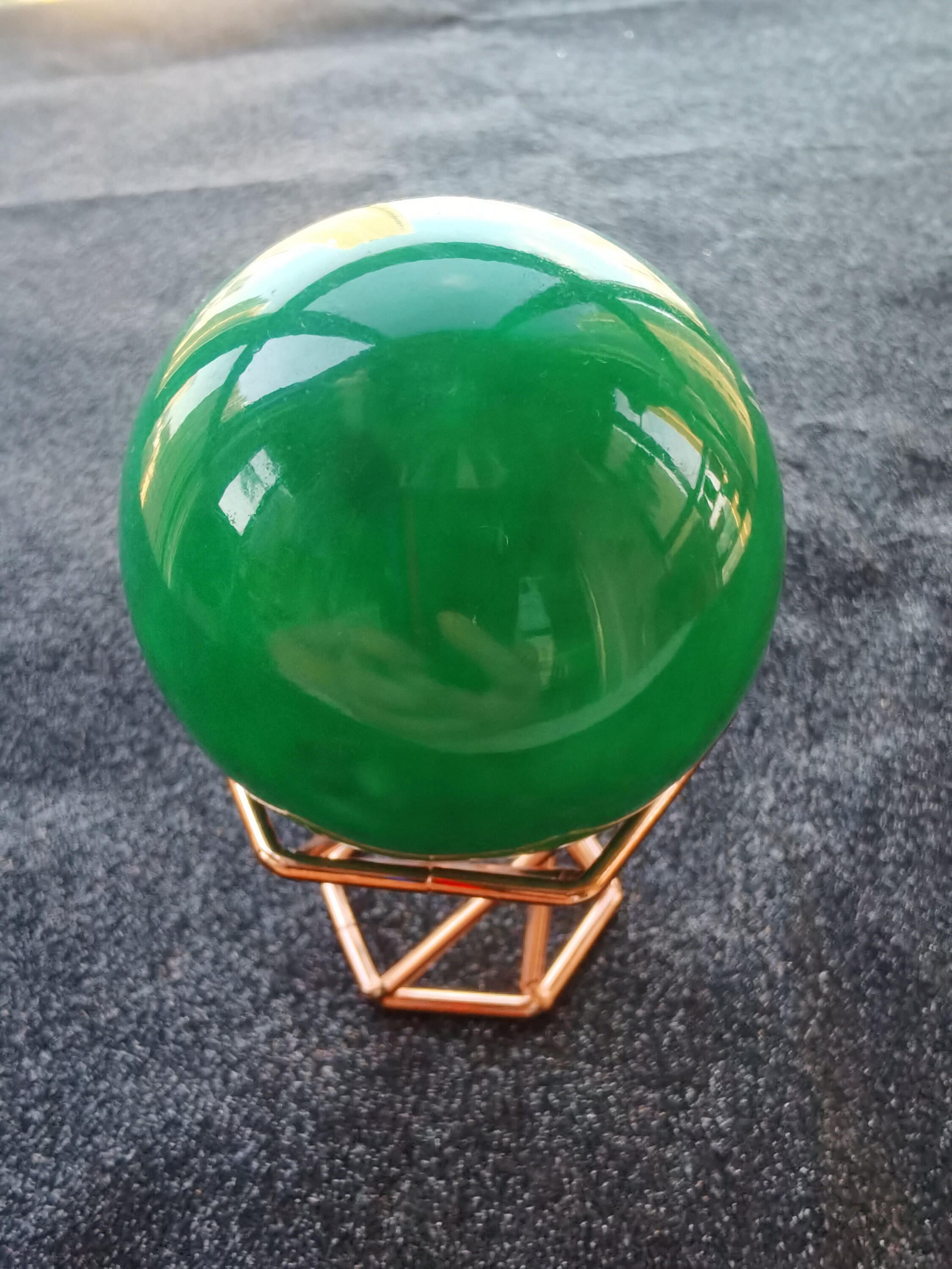 Emerald crystal ball natural green fluorite crystal ball Etsy