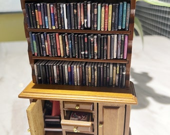 Anxiety Bookshelf Selected,miniature landscape miniature bookcase MINI bookcase.Gift for friends, antique style gift Study decoration.anxiet