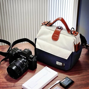 Personalized Canvas, Macaron Color Messenger Bag Camera Bag for Mirrorless, Instant Camera, DSLR, Travel Bag, Unisex